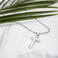 Stainless Cross Necklace With B&C and MC