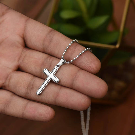 Stainless Cross Necklace With B&C and MC